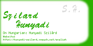 szilard hunyadi business card